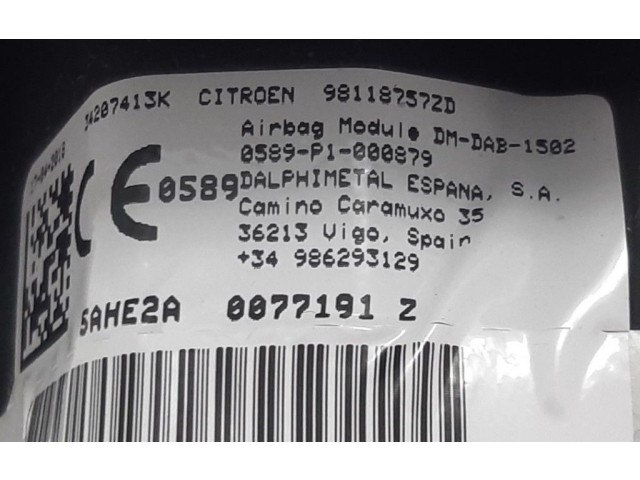 Подушка безопасности водителя 9811875780, 98118757ZD Citroen C3 Aircross