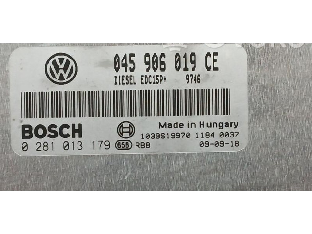 Блок управления двигателя 045906019CE, 0281013179 Skoda Fabia Mk2 (5J)