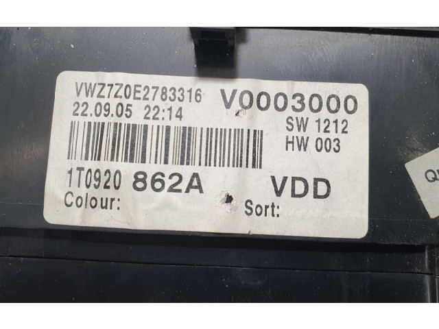 Панель приборов 1T0920862A, SIEMENSVDO Volkswagen Caddy