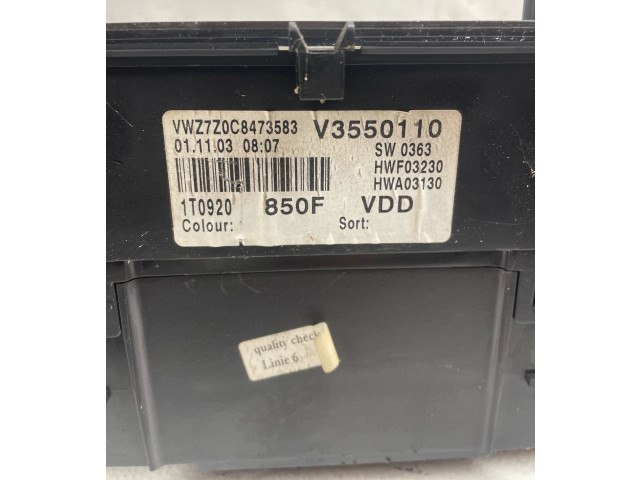 Панель приборов V3550110, VWZ7Z0C8473583 Volkswagen Touran I