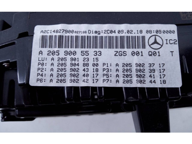 Přístrojová deska Mercedes-Benz GLC X253 C253 2018 A2059005533, E3-A1-17-3