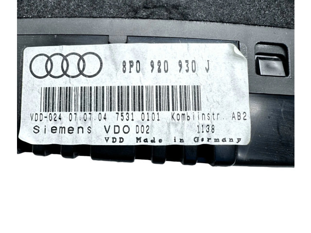 Панель приборов 8P0920930J   Audi A3 S3 8P       