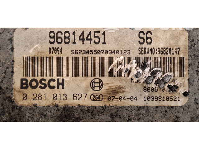 Блок управления двигателем Блок управления 0281013627, 96814451 Chevrolet Epica