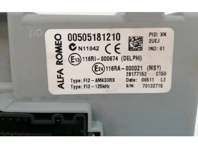 Pojistková skříňka Řídící jednotka BSM 00505181210 Alfa Romeo Mito 2011