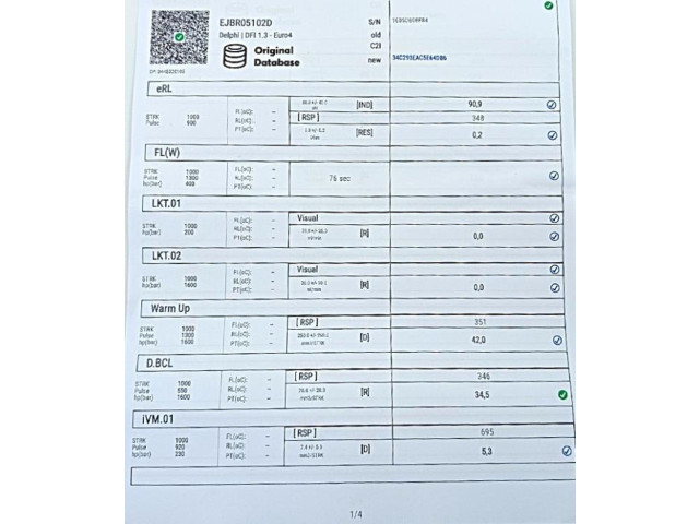Vstřikovač EJBR05102D, 34C293EAC5E64DB6 Renault Megane II