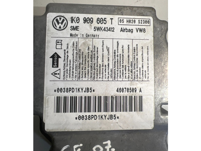 Блок подушек безопасности 1K0909605T, 46070509A   Volkswagen Jetta V
