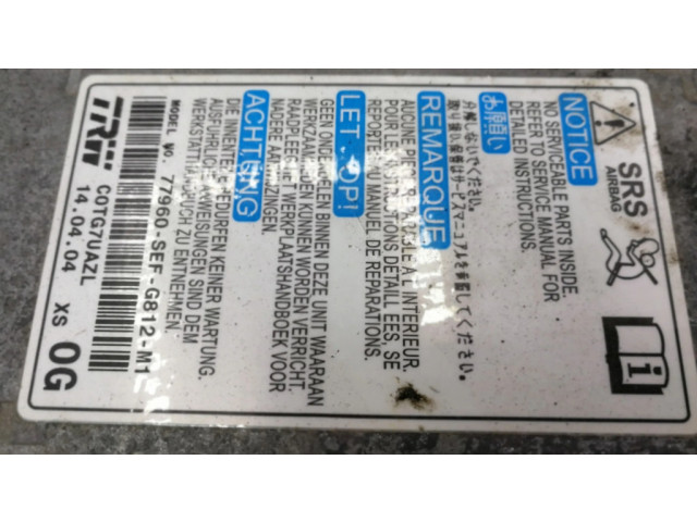 Блок подушек безопасности 77960SEFG812M1 Honda Accord
