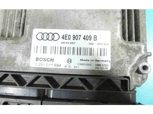 Блок управления двигателем Блок управления 0281011684, IMPRK967388   Audi A8 S8 D3 4E