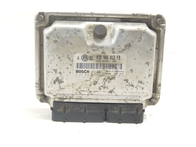 Блок управления двигателя 038906012FB, 0281010651 Volkswagen Golf SportWagen
