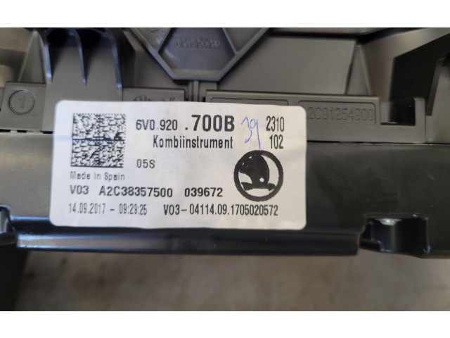 Панель приборов 6V0920700B, 6V0920700B Skoda Fabia Mk3 (NJ)
