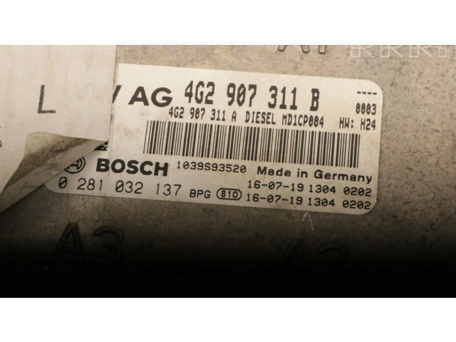 Řídící jednotka 0281032137, 4G2907311B Audi A6 C7 2016