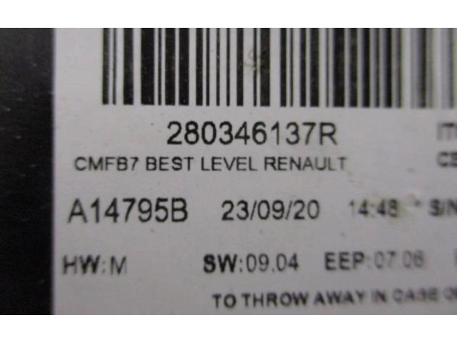 Дисплей 280346137R Renault Clio V