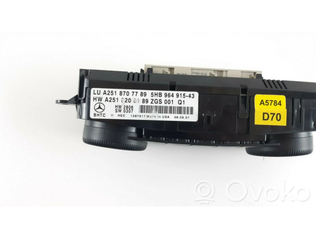 Блок управления климат-контролем A2518707789, A2518206189   XPeng G3