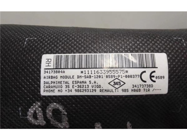 Подушка безопасности в сиденье 985h06871r, 985H06871R Dacia Sandero