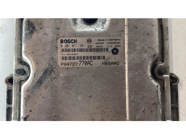 Řídící jednotka P04727770AC, 0281011281 Chrysler Voyager 2006