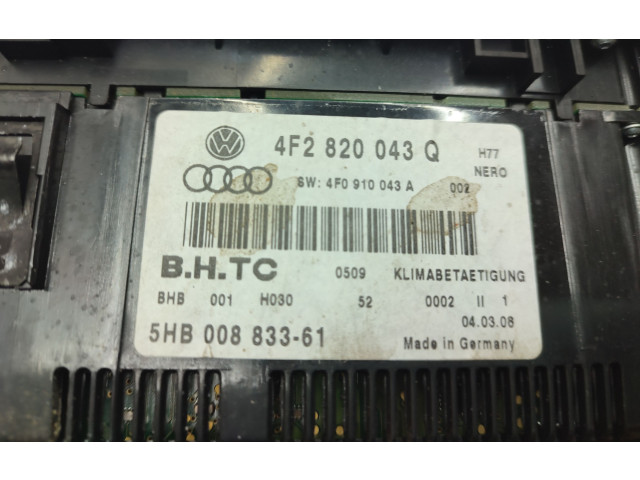 Блок управления климат-контролем 4F2820043Q   Audi A6 S6 C6 4F