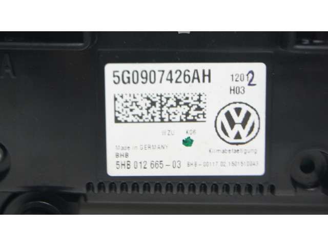 Блок управления климат-контролем 5G0907426AH, 5G0907426AH   Volkswagen Golf VII
