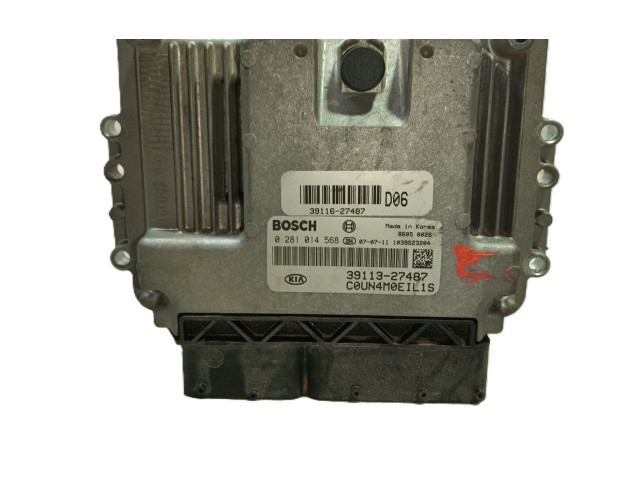 Блок управления двигателя 3911327487, 0281014568   KIA Carens II