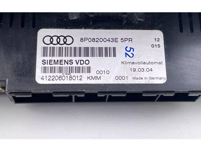 Блок управления климат-контролем 8P0820043E Audi A3 S3 A3 Sportback 8P