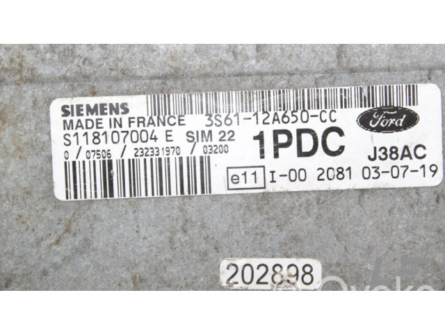 Блок управления двигателя 3S6112A650CC   Ford Ka