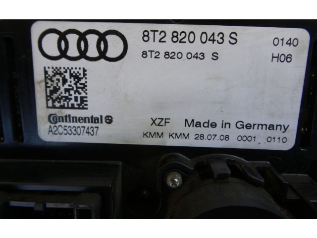 Блок управления климат-контролем 8T1820043S, 8T1820043S Audi A4 Allroad