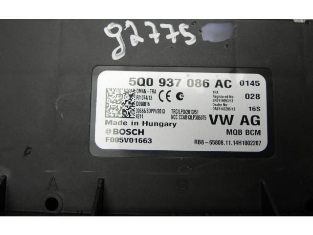 Блок комфорта 5Q0937086AC, G2775   Volkswagen Golf Sportsvan   