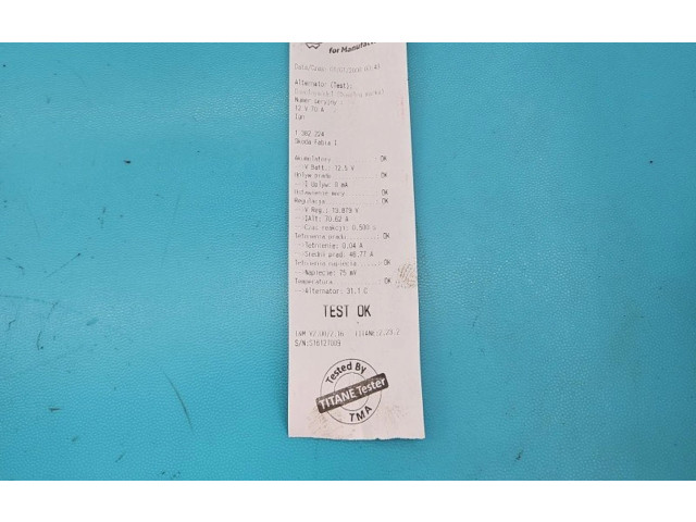 Генератор 037903025G, IMPRK1382224   Skoda Fabia Mk1 (6Y)      