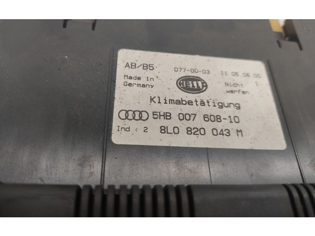 Модуль блока управления кондиционером 8L0820043M, 5HB00760810 Audi A3 S3 8L