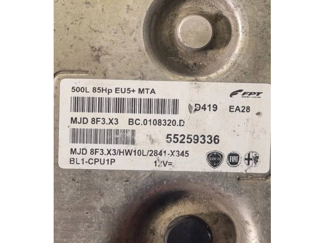 Блок управления двигателя 55259336, MJD8F3X3   Fiat 500L