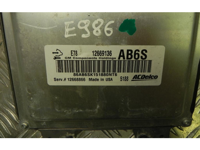 Блок управления двигателя 12669136, E986 Vauxhall Astra K