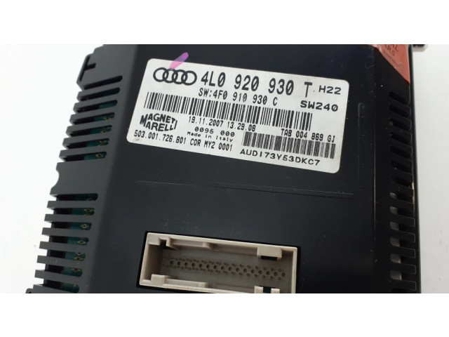 Přístrojová deska Audi Q7 4L 2010 4L0920930T, 4F0910930C