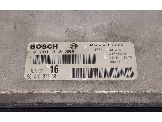 Блок управления двигателя 9641607180, 0281010358   Citroen Xsara