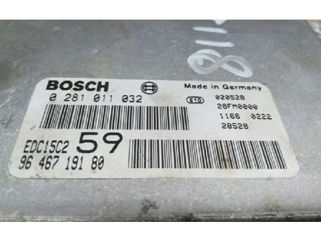 Блок управления двигателя 9646719180, 0281011032   Citroen C8