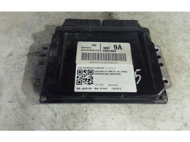 Блок управления двигателя 9A5407A191540352, 96801800   Chevrolet Matiz