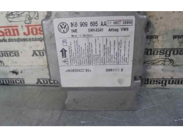 Блок подушек безопасности 1K0909605AA Skoda Octavia Mk2 (1Z)