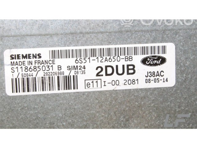 Блок управления двигателя 6S5112A650BB   Ford Ka