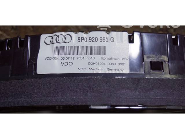Панель приборов 8P0920983G Audi A3 S3 A3 Sportback 8P