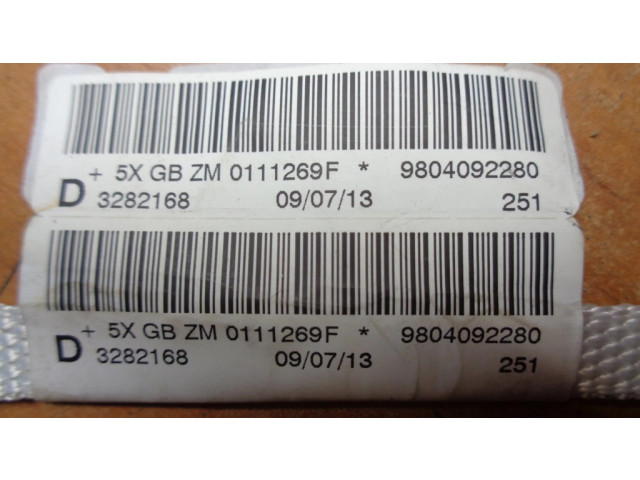 Боковая подушка безопасности 9804092280   Peugeot 2008 I