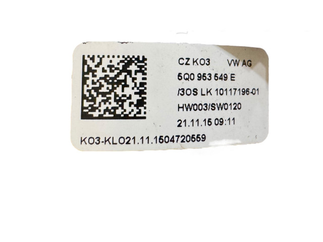 Подрулевой шлейф SRS 5Q0953549E Volkswagen e-Golf