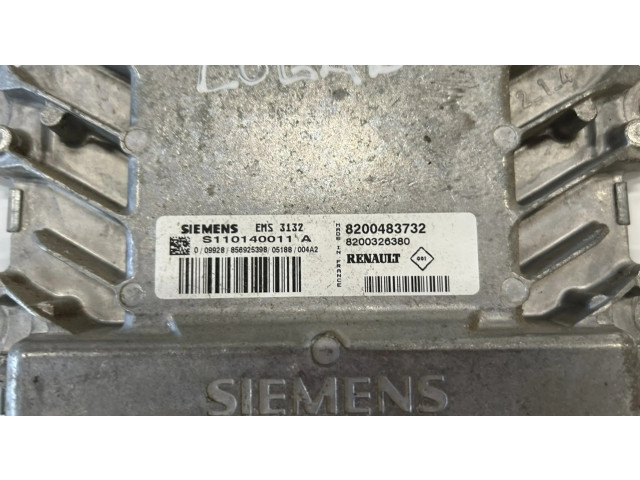 Блок управления двигателя S110140011A, 8200483732 Dacia Logan I