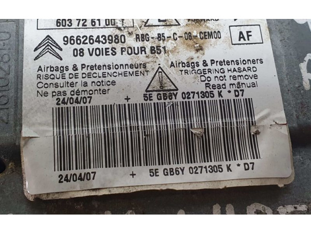 Блок подушек безопасности 9662643980   Citroen C4 I