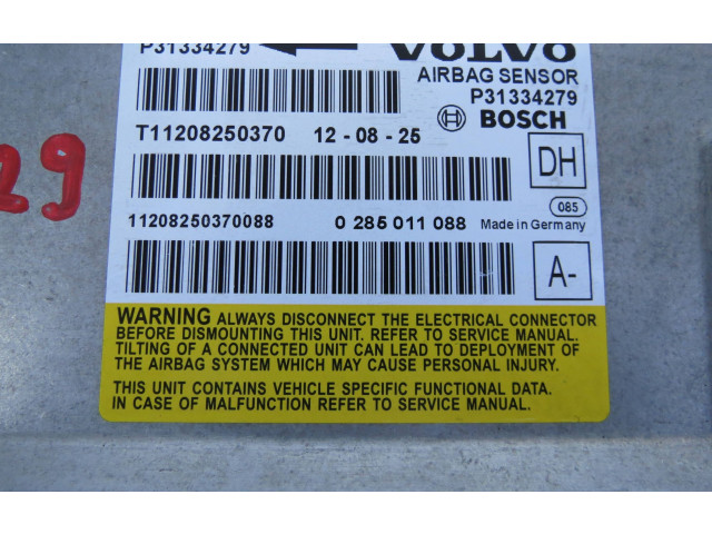 Блок подушек безопасности P31334279, 0285011088 Volvo S60