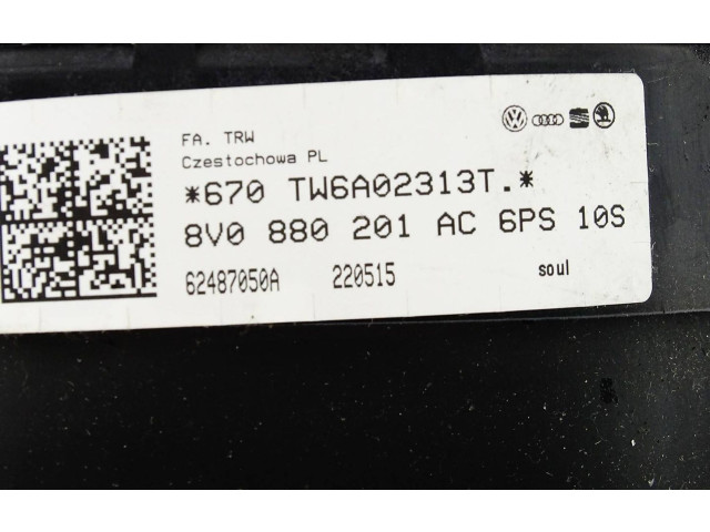 Подушка безопасности водителя 8V0880201AC, 62487050A Audi Q3 8U