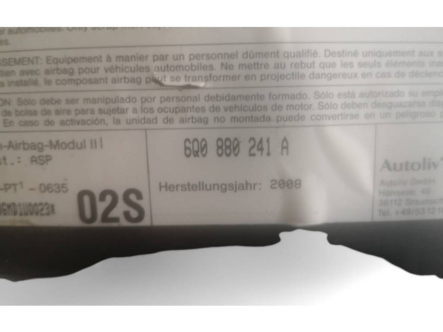 Подушка безопасности в сиденье 6Q0880241A Skoda Fabia Mk2 (5J)