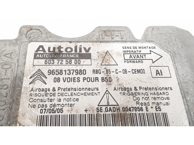 Блок подушек безопасности 9658137980, 603725800   Citroen C4 I