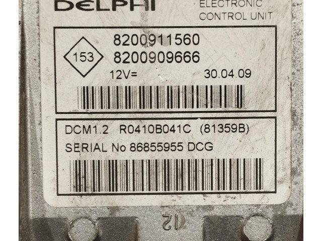 Комплект блоков управления 8200911560, 8200911560   Renault Clio III