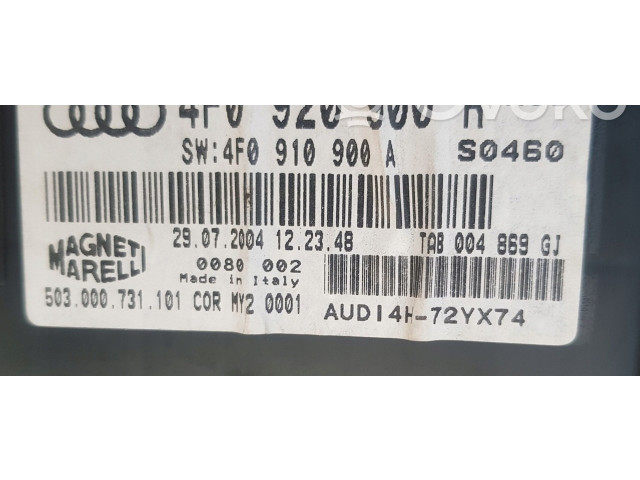 Přístrojová deska Audi A6 S6 C6 4F 2007 4F0920900R