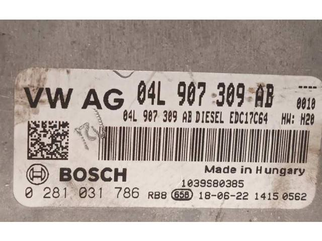 Блок управления двигателя 04L907309AB, 0281031786 Audi Q3 F3