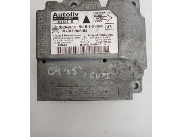 Блок подушек безопасности 603726100, 9653493780 Citroen C4 I