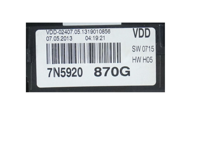 Přístrojová deska Seat Alhambra (Mk2) 2013 7N5920870G